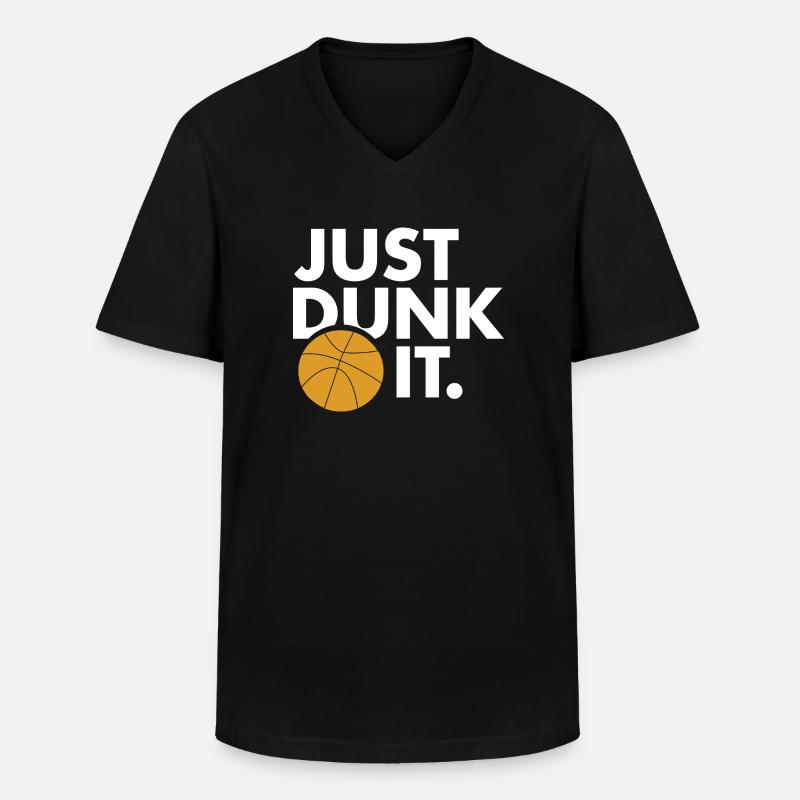 Just Dunk It - Men's V-Neck T-Shirt - black