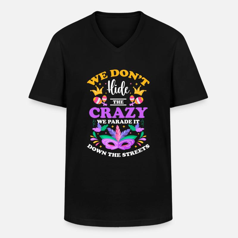 Maskerade Kostüm - Männer-T-Shirt mit V-Ausschnitt - Schwarz