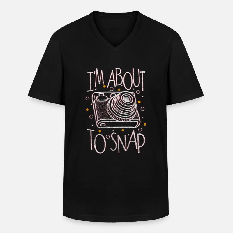 Fotografin Bild Herzschlag - Männer-T-Shirt mit V-Ausschnitt - Schwarz