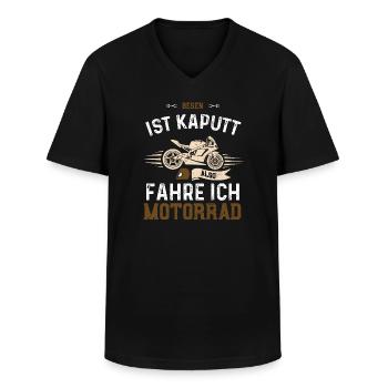 Besen ist kaputt Also fahre ich... - Männer-T-Shirt mit V-Ausschnitt - Schwarz - Vorne - AI Model Male 178 dark (178cm)