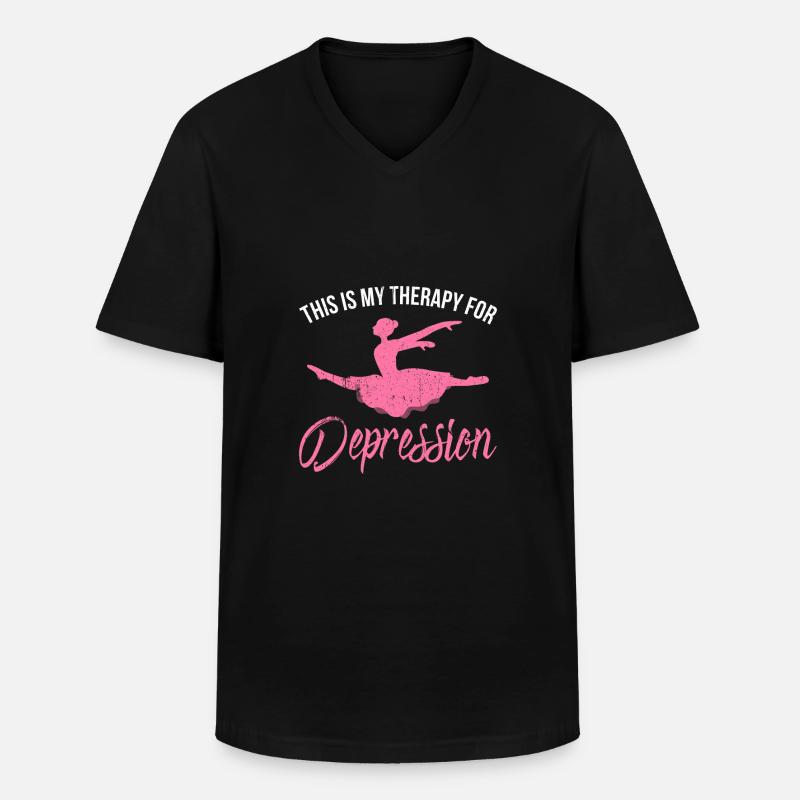 Dance Therapy | Dancer Dancer Dancing Class - Men's V-Neck T-Shirt - black
