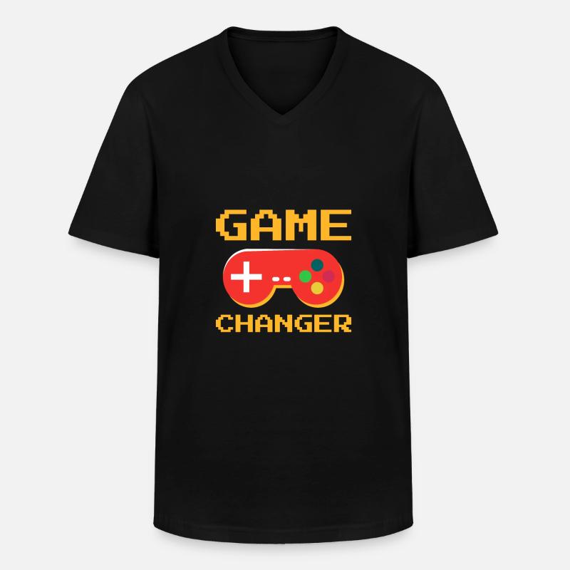Game Changer - Männer-T-Shirt mit V-Ausschnitt - Schwarz