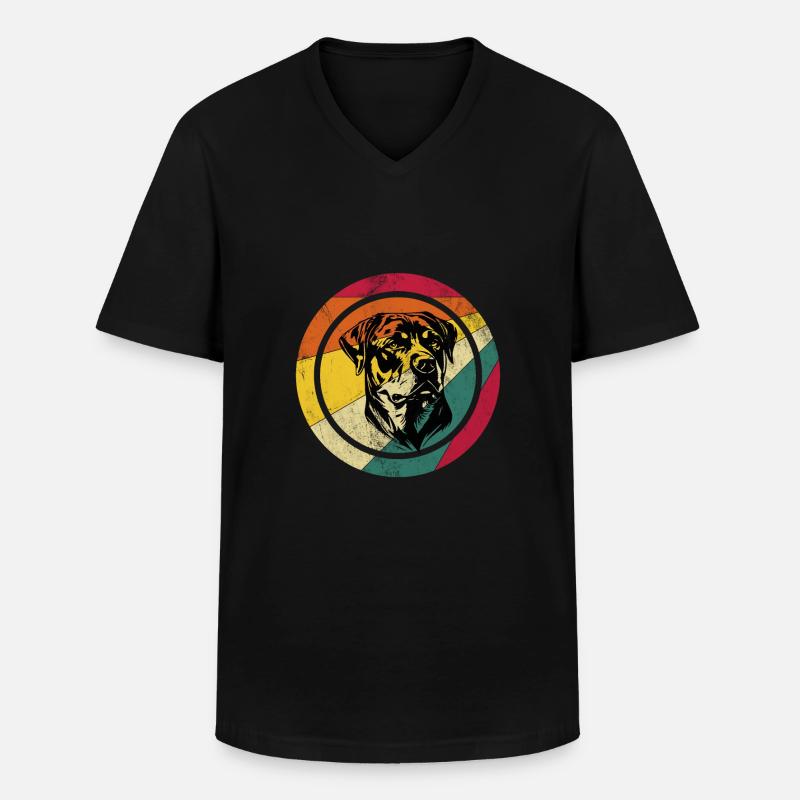 ROTTWEILER - Männer-T-Shirt mit V-Ausschnitt - Schwarz