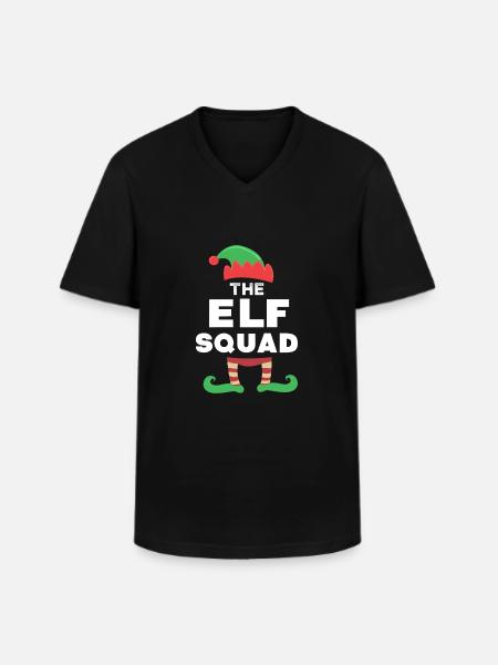Escouade d’elfes mignon Noël - T-shirt col V Homme - noir