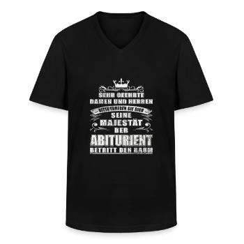 Abiturient Abitur Abschluss Schulabschluss Spruch - Männer-T-Shirt mit V-Ausschnitt - Schwarz - Vorne - AI Model Male 178 dark (178cm)