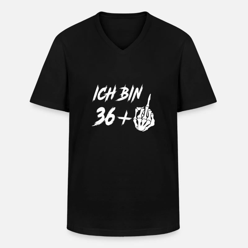 Ich bin 37 – 37. Geburtstag Geschenk - Männer-T-Shirt mit V-Ausschnitt - Schwarz