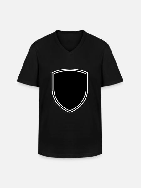 Wappen mit Rand - Männer-T-Shirt mit V-Ausschnitt - Schwarz