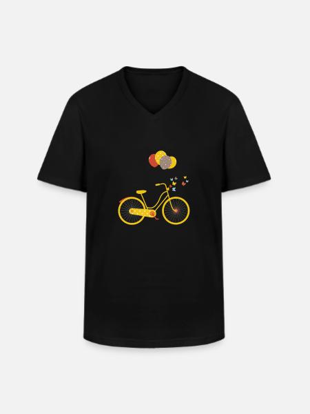 velo - Men's V-Neck T-Shirt - black