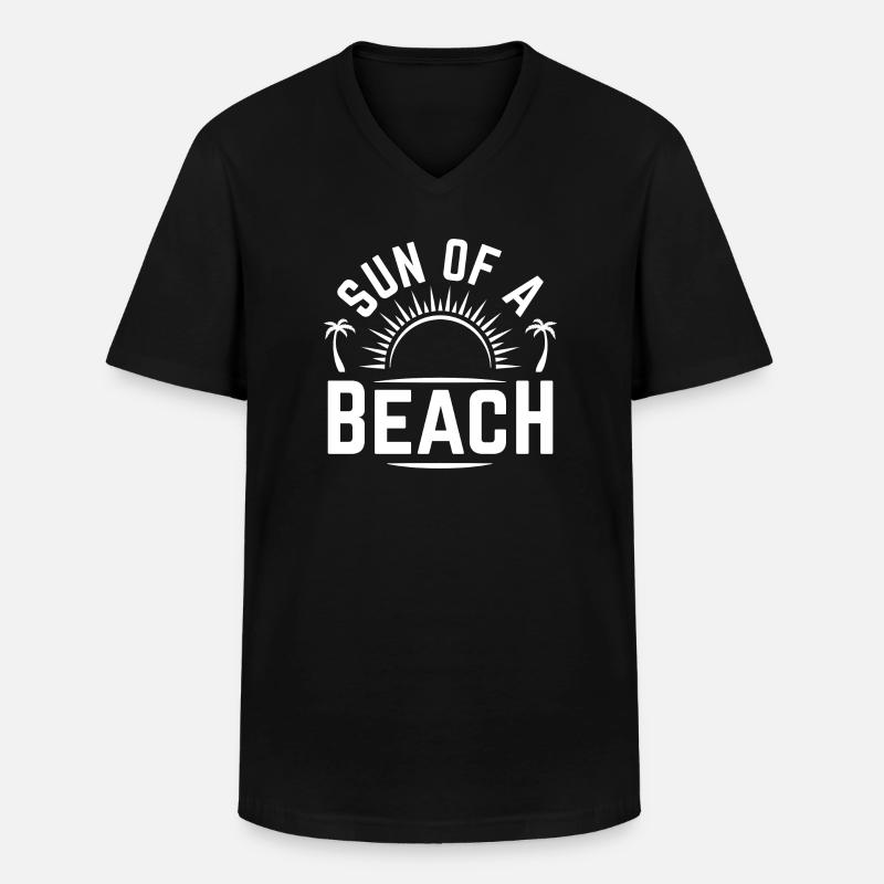 Sonne eines Strandes - Männer-T-Shirt mit V-Ausschnitt - Schwarz