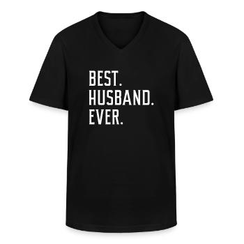 Bester Ehemann aller Zeiten - Männer-T-Shirt mit V-Ausschnitt - Schwarz - Vorne - AI Model Male 178 dark (178cm)