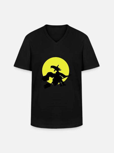 Hexe - Männer-T-Shirt mit V-Ausschnitt - Schwarz