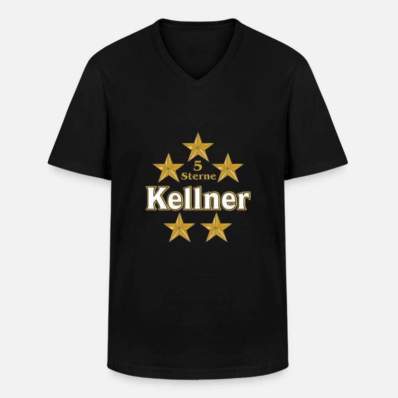 Vom Grafik Designer-- Kellner - Männer-T-Shirt mit V-Ausschnitt - Schwarz