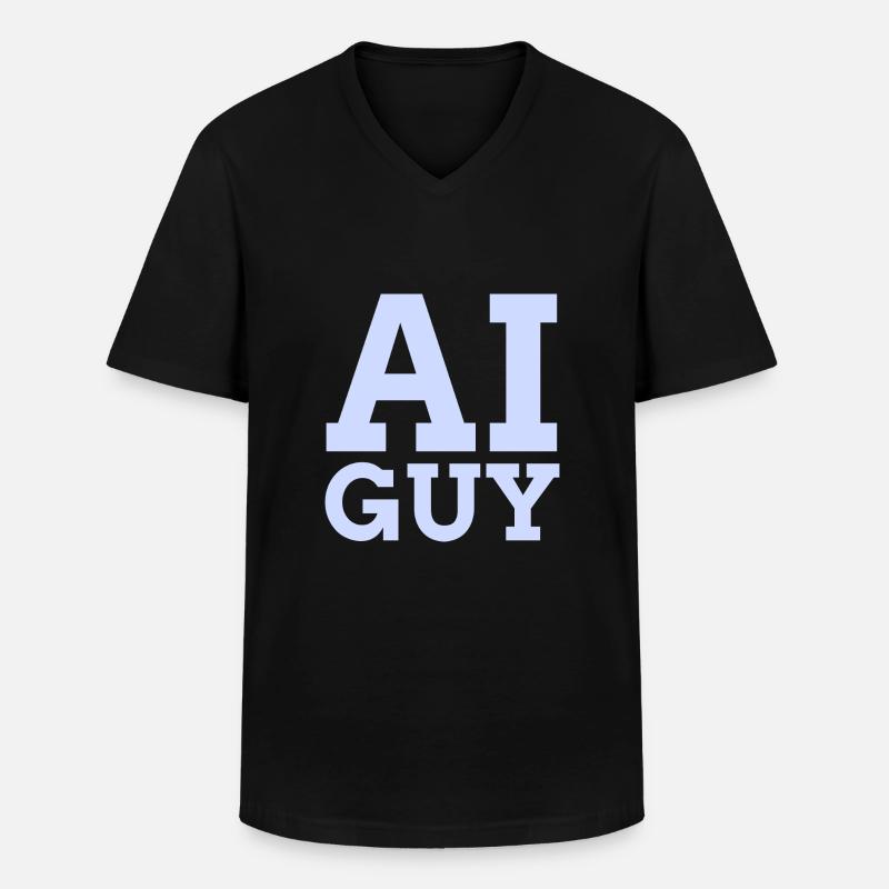KI-Typ - Männer-T-Shirt mit V-Ausschnitt - Schwarz