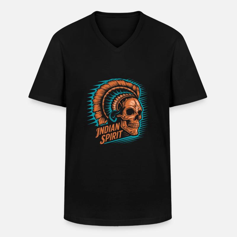 Indischer Geist - Männer-T-Shirt mit V-Ausschnitt - Schwarz