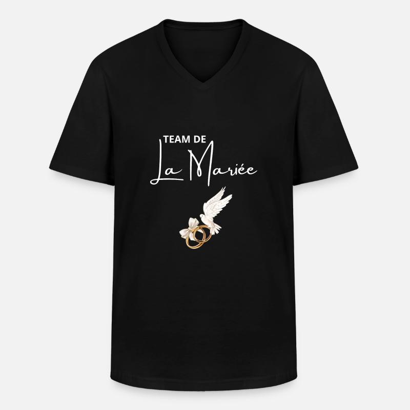 Das Brautteam - Männer-T-Shirt mit V-Ausschnitt - Schwarz
