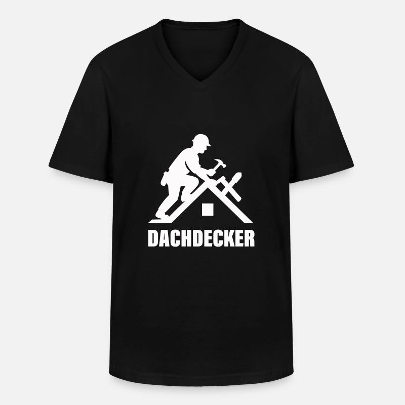 dachdecker - Männer-T-Shirt mit V-Ausschnitt - Schwarz