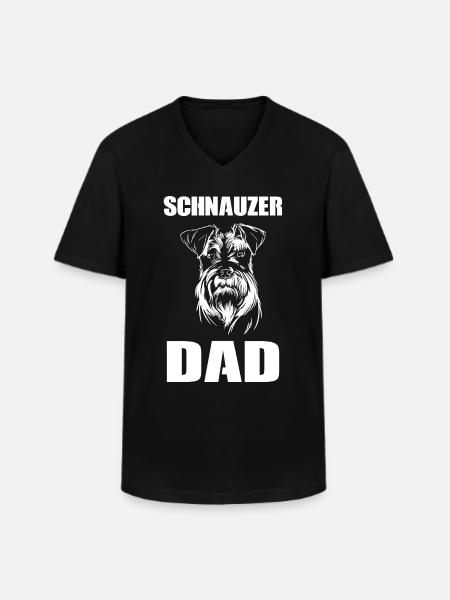 Schnauzer Dog - Men's V-Neck T-Shirt - black