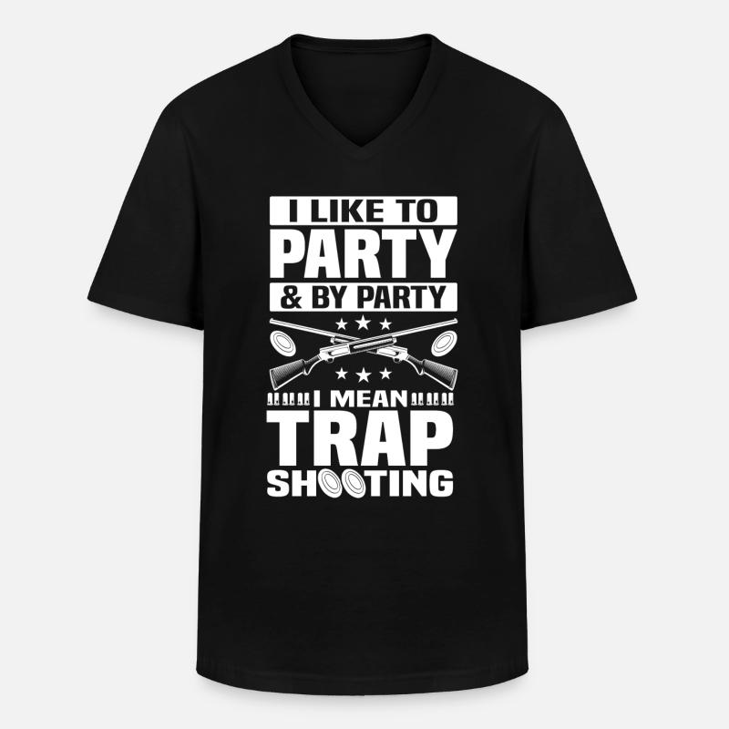 Fallenschießen - Männer-T-Shirt mit V-Ausschnitt - Schwarz
