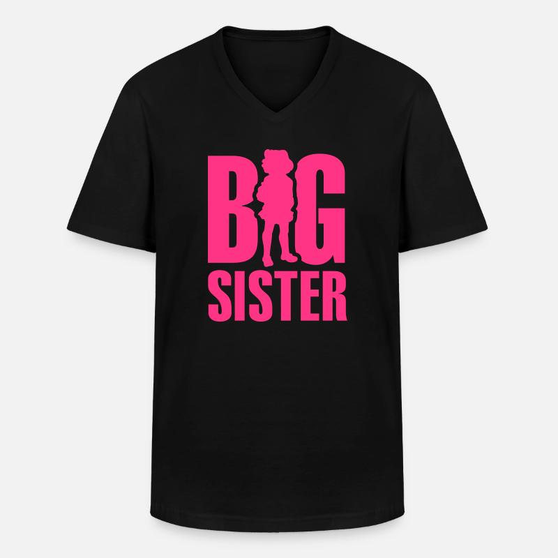 Große Schwester - Männer-T-Shirt mit V-Ausschnitt - Schwarz