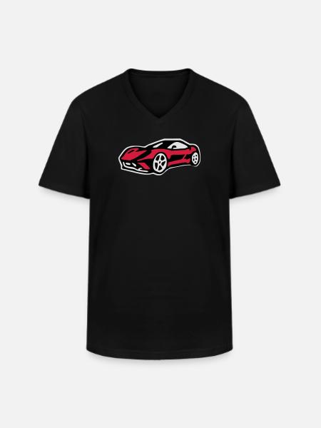 ferari - Männer-T-Shirt mit V-Ausschnitt - Schwarz