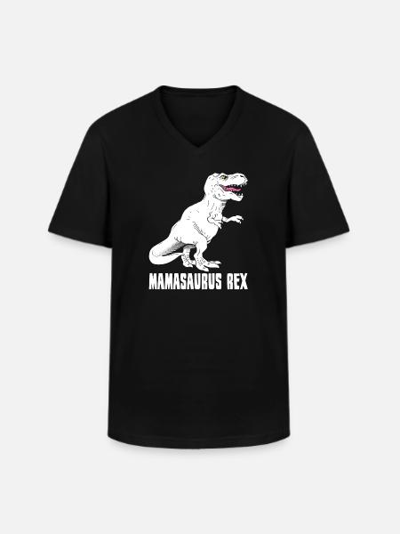 Mutter Dinosaurier - Mamasaurus Rex - Lustig - Männer-T-Shirt mit V-Ausschnitt - Schwarz
