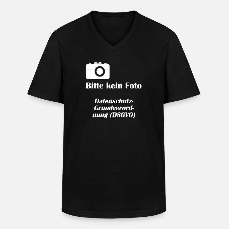 DSGVO1 Datenschutz - Männer-T-Shirt mit V-Ausschnitt - Schwarz