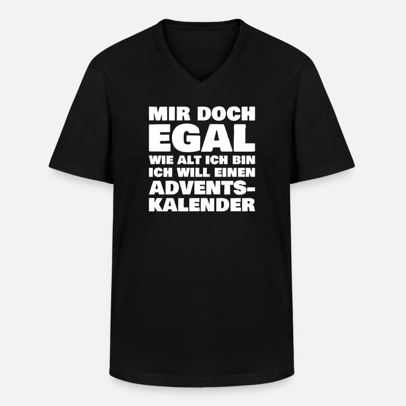 Ich will einen Adventskalender - Männer-T-Shirt mit V-Ausschnitt - Schwarz