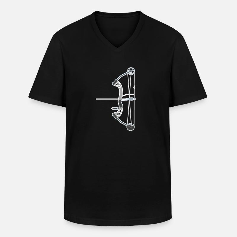 Bogenschießen Compoundbogen - Männer-T-Shirt mit V-Ausschnitt - Schwarz