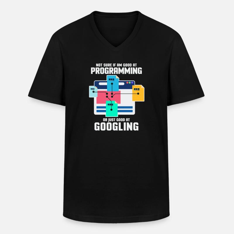 Programmeur Programmation Informatique Cadeau - T-shirt col V Homme - noir