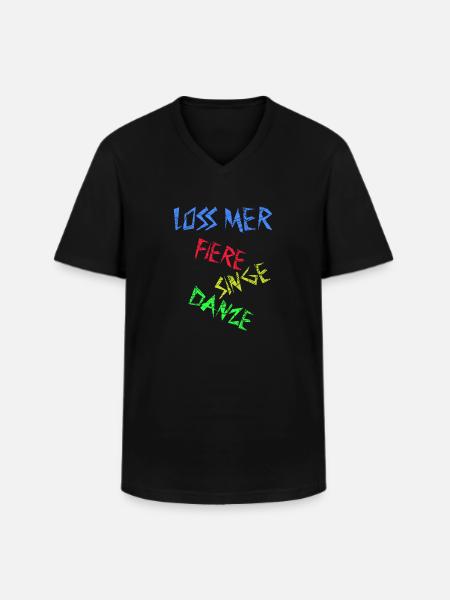 Tab mer fyr synger danze - Fejre Singing Dancing - Klassisk herre T-shirt med V-udskæring - sort