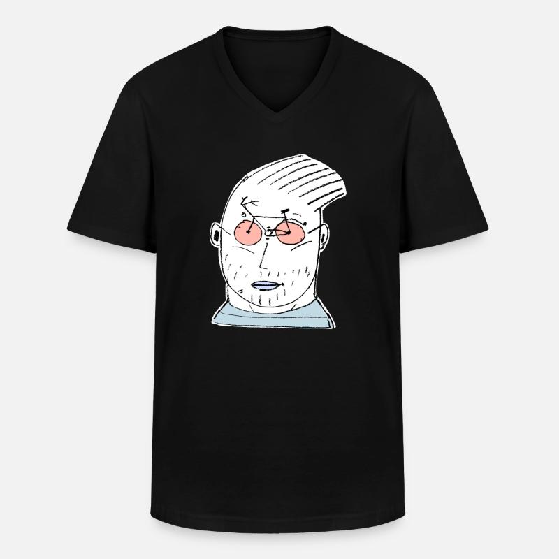 Radfahrer - Männer-T-Shirt mit V-Ausschnitt - Schwarz