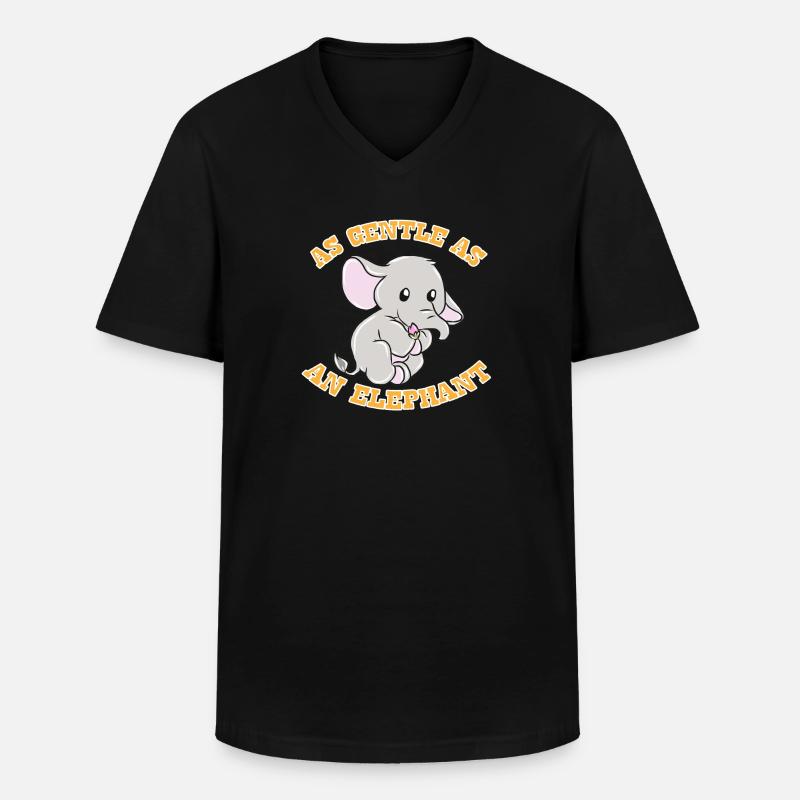 Elefant Geschenkidee - Männer-T-Shirt mit V-Ausschnitt - Schwarz