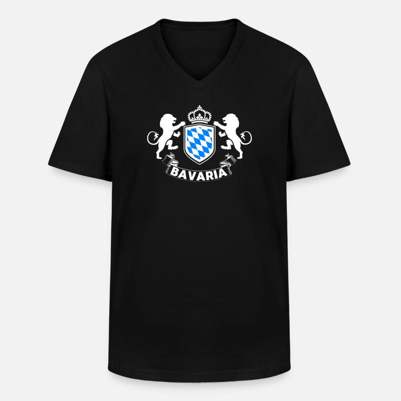 BAVARIA - Männer-T-Shirt mit V-Ausschnitt - Schwarz