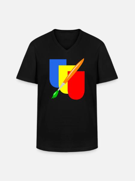maler wappen handwerk - Männer-T-Shirt mit V-Ausschnitt - Schwarz