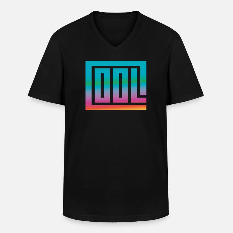 COOL - Männer-T-Shirt mit V-Ausschnitt - Schwarz