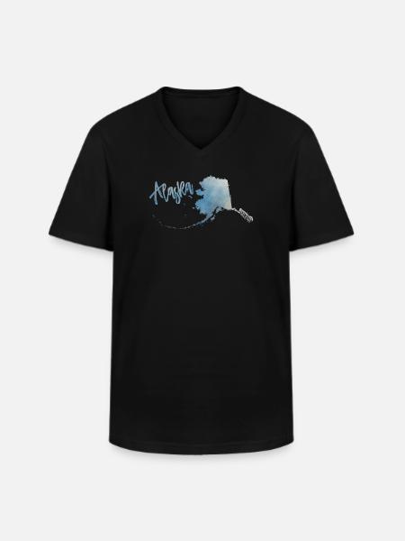 Alaska - Männer-T-Shirt mit V-Ausschnitt - Schwarz