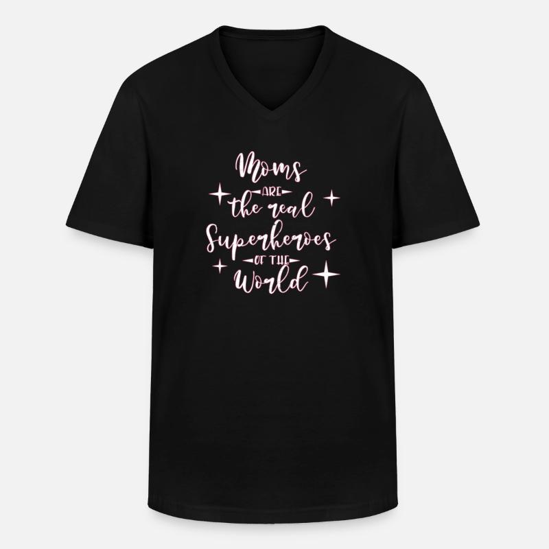 Mama Mutter - Männer-T-Shirt mit V-Ausschnitt - Schwarz