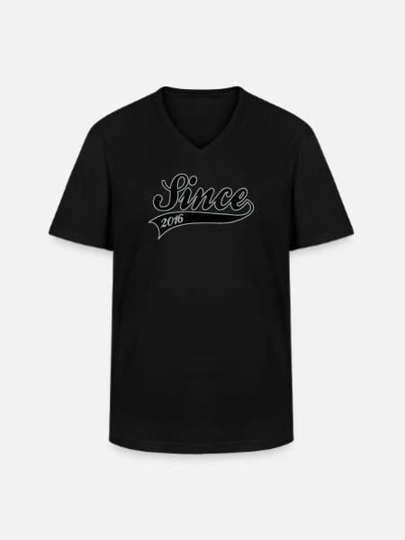 since 2016 - Men's V-Neck T-Shirt - black