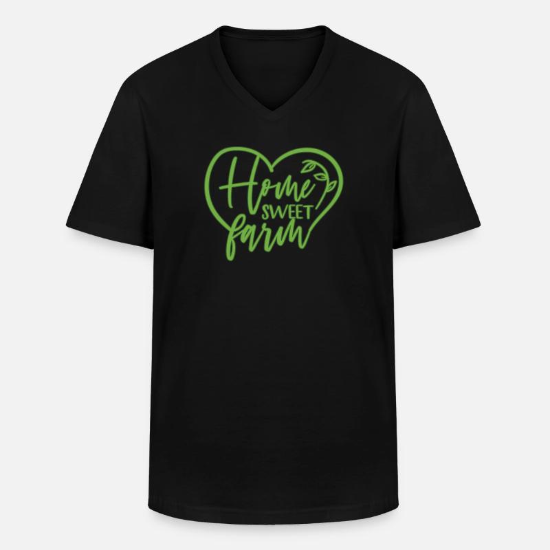 Bauernhof - Männer-T-Shirt mit V-Ausschnitt - Schwarz