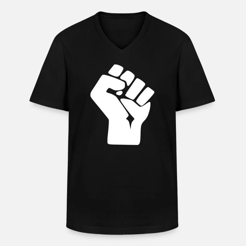 Faust - Männer-T-Shirt mit V-Ausschnitt - Schwarz