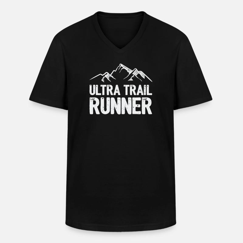 Ultra Trail Runner - Männer-T-Shirt mit V-Ausschnitt - Schwarz