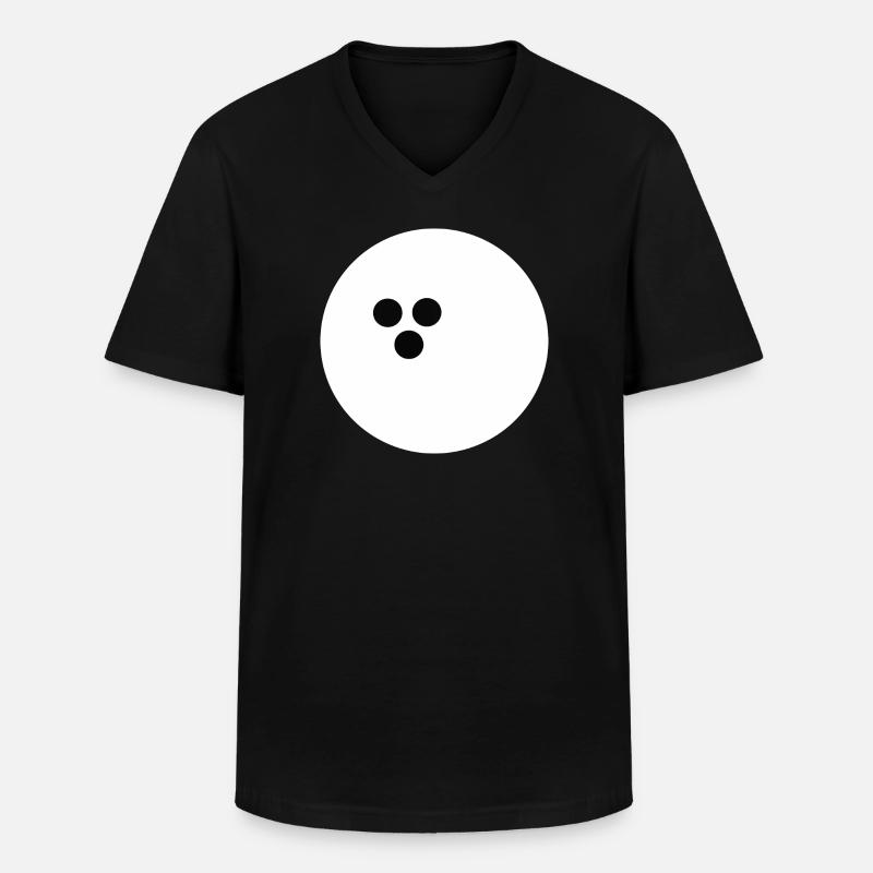 Bowlingkugel, Bowling - Männer-T-Shirt mit V-Ausschnitt - Schwarz