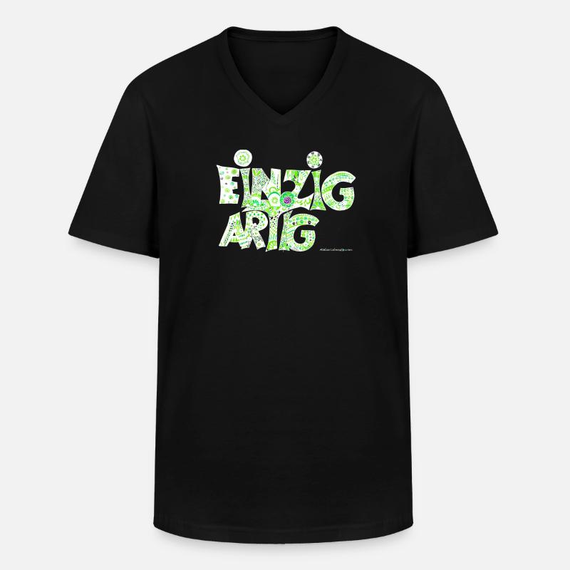 Einzigartig - Männer-T-Shirt mit V-Ausschnitt - Schwarz