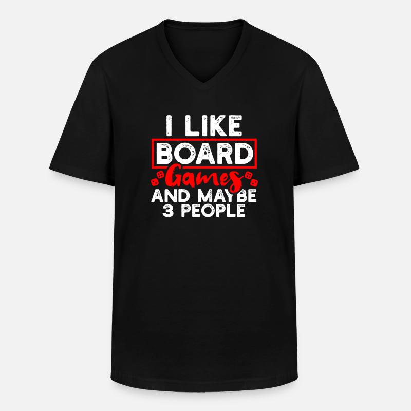 Gesellschaftsspiele Brettspiele - Männer-T-Shirt mit V-Ausschnitt - Schwarz