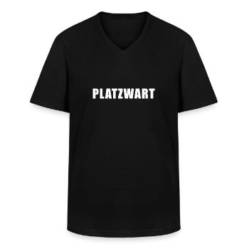 Platzwart - Männer-T-Shirt mit V-Ausschnitt - Schwarz - Vorne - AI Model Male 178 dark (178cm)