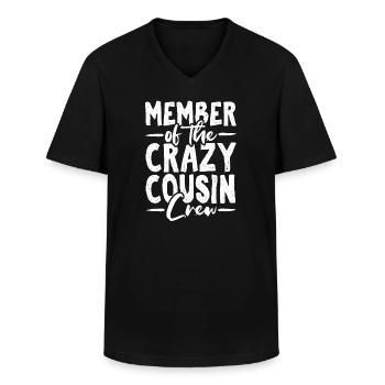 Cousin - T-shirt col V Homme - noir - Devant - AI Model Male 178 dark (178cm)