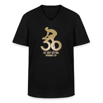 Radfahrer 30 Geburtstag - Männer-T-Shirt mit V-Ausschnitt - Schwarz - Vorne - AI Model Male 178 dark (178cm)