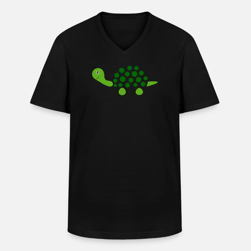 Schildkröten Schildkröten - Männer-T-Shirt mit V-Ausschnitt - Schwarz