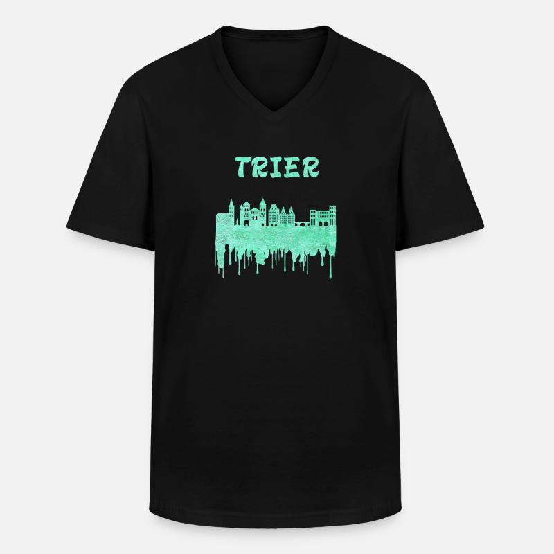 Trier Syline Design / Geschenkidee - Männer-T-Shirt mit V-Ausschnitt - Schwarz