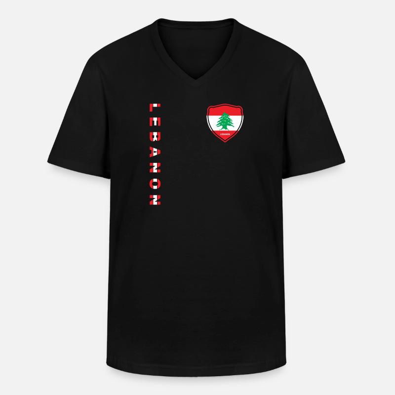 Libanon Beirut Libanese Libanesin Libanesisch LBN - Männer-T-Shirt mit V-Ausschnitt - Schwarz